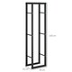 image 5 of HOMCOM 150cm Metal Firewood Log Holder Rack Elevated, Base Side Rails