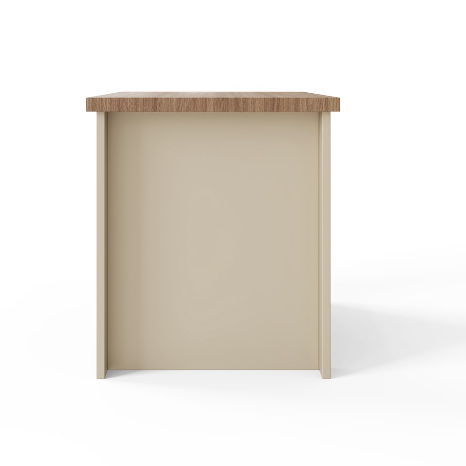 image 1 of Lancaster Side Table with Shelf | Cream | Cream