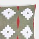 image 5 of OHS 2 x Geo Print Garden Cushion Covers Outdoor Water Resistant | Green | Olive