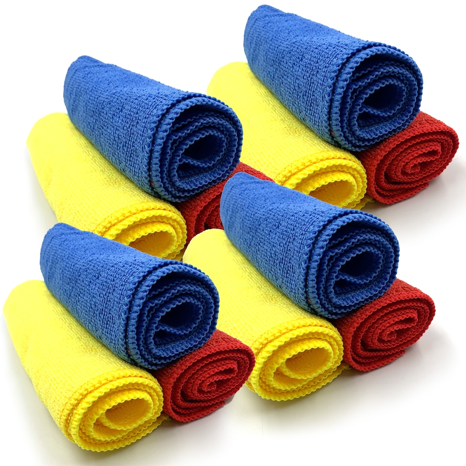 image 1 of Multipurpose Microfibre Cleaning Cloth 40cm x 40cm Super Soft Washable and Lint Free - Pack of 3