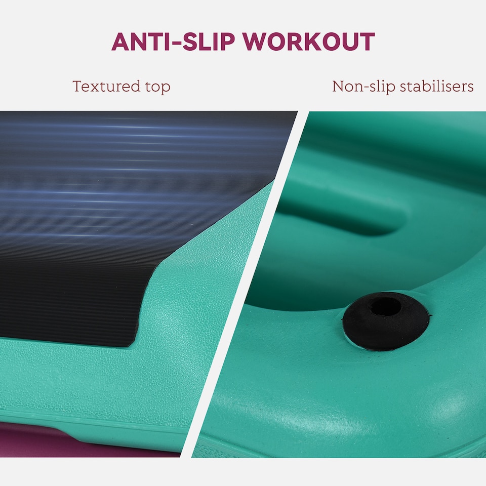 image 1 of HOMCOM Aerobic Steppers Compact Stepper for Indoor Exercise Workout