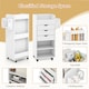image 5 of COSTWAY Rolling Storage Cart Mobile Storage Cabinet White
