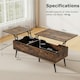 image 2 of COSTWAY Lift Top Coffee Table w/Storage Compartments Brown Brown
