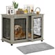 image 1 of PawHut Dog Crate Furniture, End Table for Large Dogs w/ Cushion