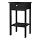 image 3 of Madrid Bedside Table with 1 Drawer in Matt Black