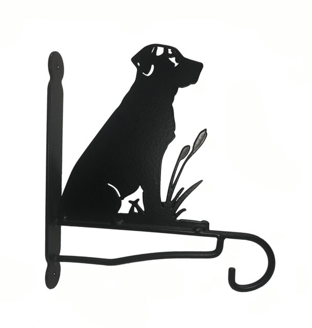 Poppyforge Labrador Feature Bracket - Steel - W30.5 x H33 cm - Black