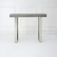 image 4 of Interiors by Premier Contemporary Grey Elm Wood Console Table, Luxe Natural Elm with Stainless Steel Legs, U-Shape Hallway Table Grey