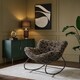 image 2 of OHS Printed Fleece Rocking Chair Upholstered Metal Frame Cushioned