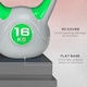 image 5 of SPORTNOW 16kg Kettle Bell with Handle for Home Gym, Green and Grey | Green | Green
