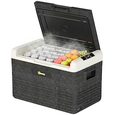 Outsunny 30L Car Refrigerator 12V Portable Freezer for Camping, Grey