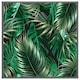 image 3 of Tropical leaves on black (Picture Frame) Brown | XS