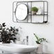 image 3 of Fine Decor FA3722W Edwin Shelving and Organiser Mirror, Black Black