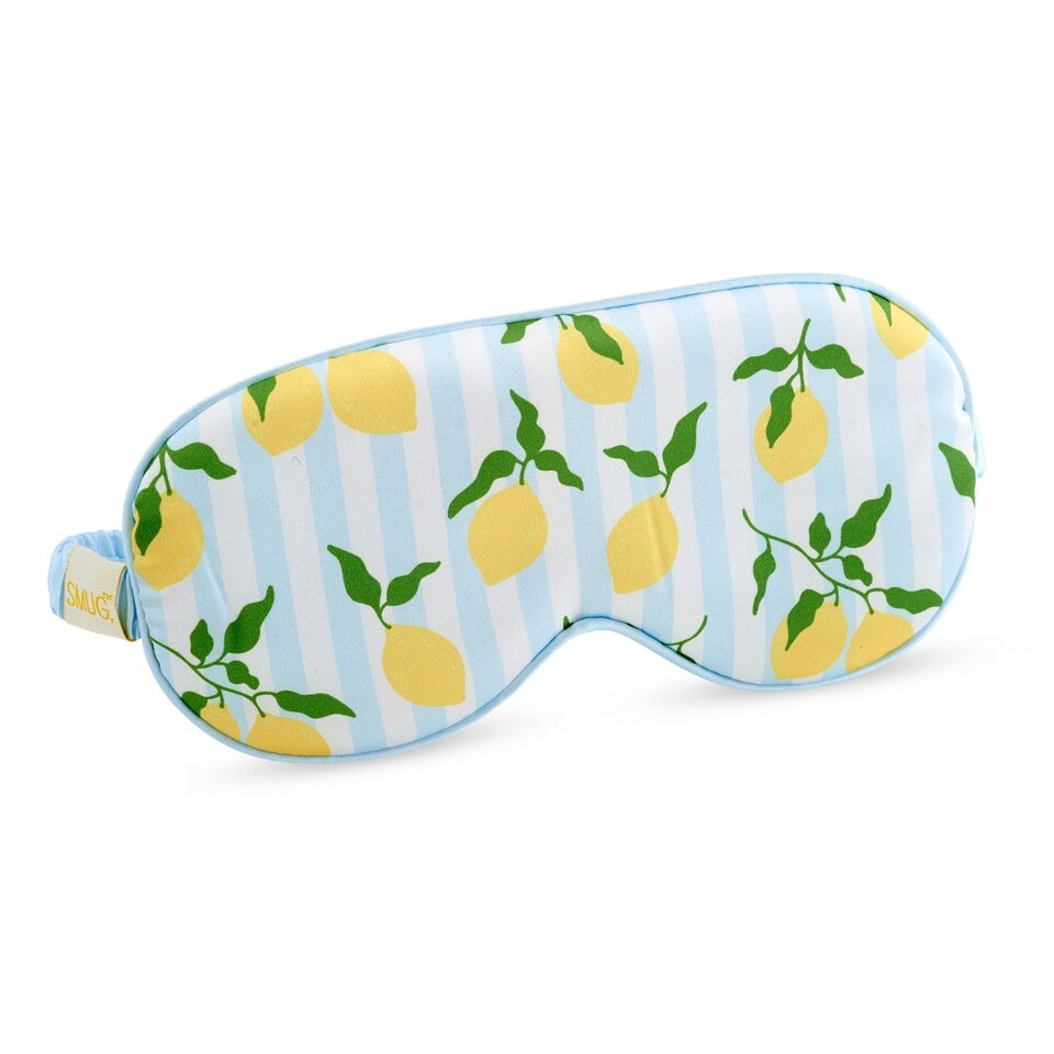 image 1 of SMUG Satin Sleep Mask - Lemon Stripe