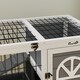 image 8 of PawHut Rabbit Hutch, Elevated Guinea Pig Cage w/ Openable Roof & Tray, Grey