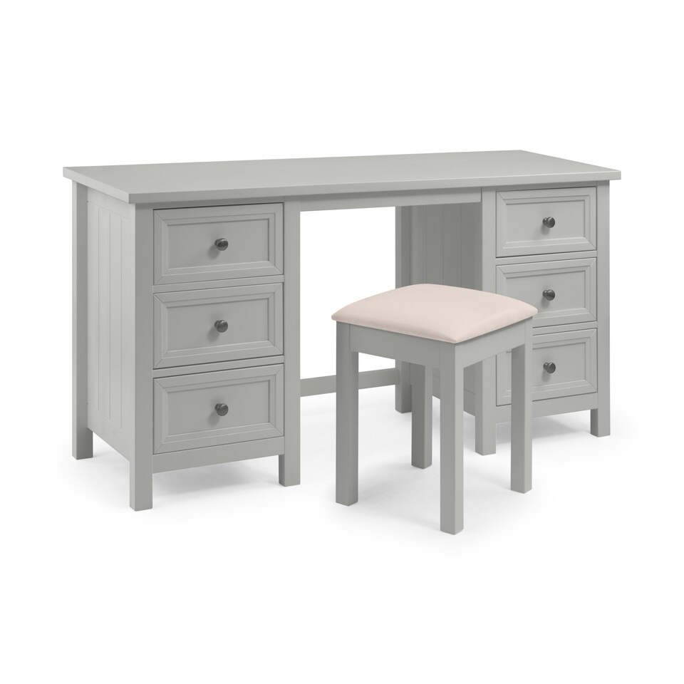 image 1 of Maine 6 Drawer Dressing Table - Dove Grey