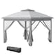 image 1 of Outsunny Pop Up Gazebo Height Adjustable Canopy Tent w/ Carrying Bag, Grey | Grey | Grey