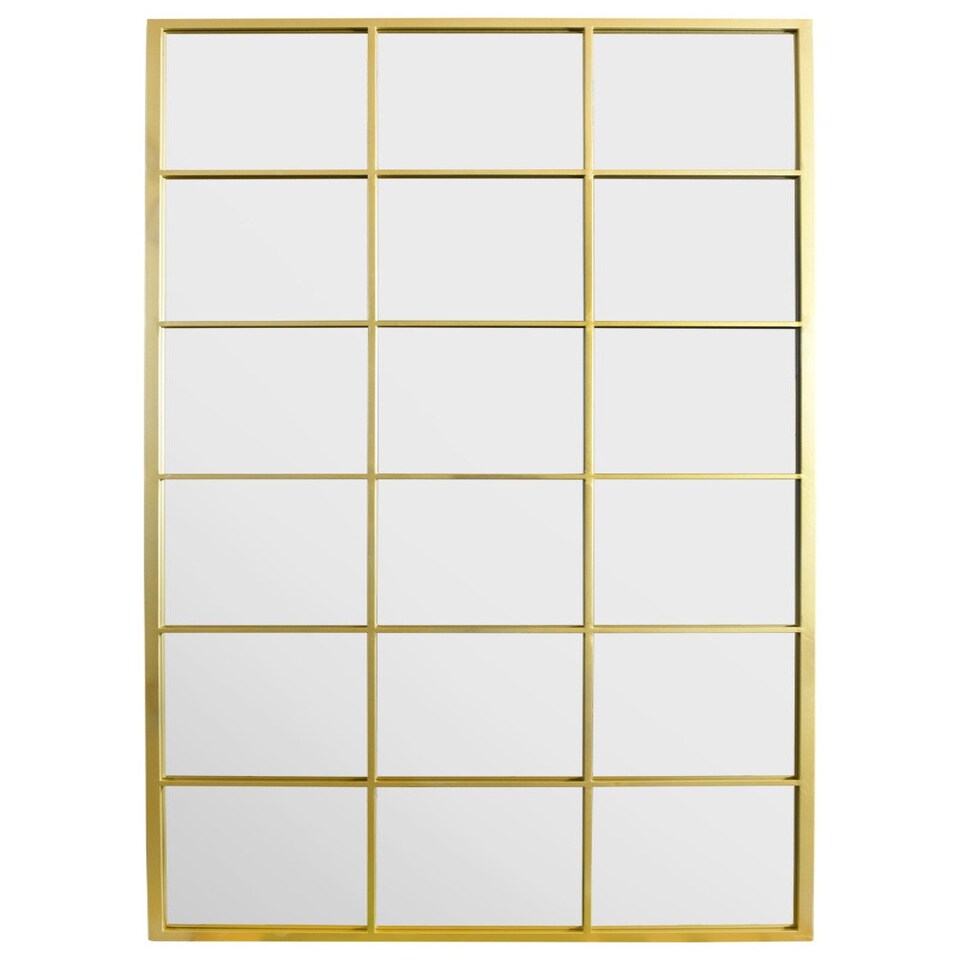 image 1 of The Fenestra - Gold Modern Window Leaner / Wall Mirror 69" X 33" (174CM X 85CM) Gold