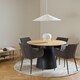image 4 of Soli Round Dining Table in Oak and Black 120x75cm