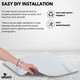 image 7 of NOVECRAFTO Vinyl Floor Tiles Self Adhesive – 18x18in Peel and Stick Waterproof Square Flooring for Kitchen, Bathroom & More – White Marble Design | White | 7.1 sqm