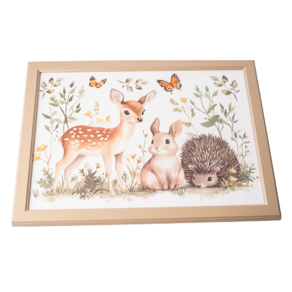 image 1 of Woodland Animals Lap Tray with Cushioned Base 44cm