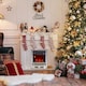 image 2 of HOMCOM Electric Fireplace 1 & 2KW LED Fire Remote Control Heater Silver