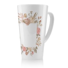 Flower Border Latte Mug