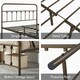 image 4 of Yaheetech Full Classic Iron Platform Bed with High Headboard and Footboard Bronze