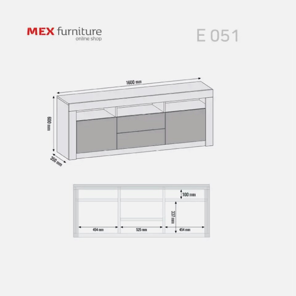 image 1 of TV Unit 160cm Black Matt Doors & Drawers Oak Matt Body Free LED Multi | Oak & Black