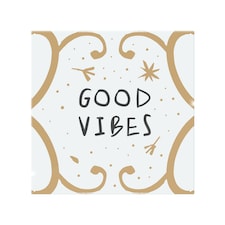 Good Vibes Splash Back | White