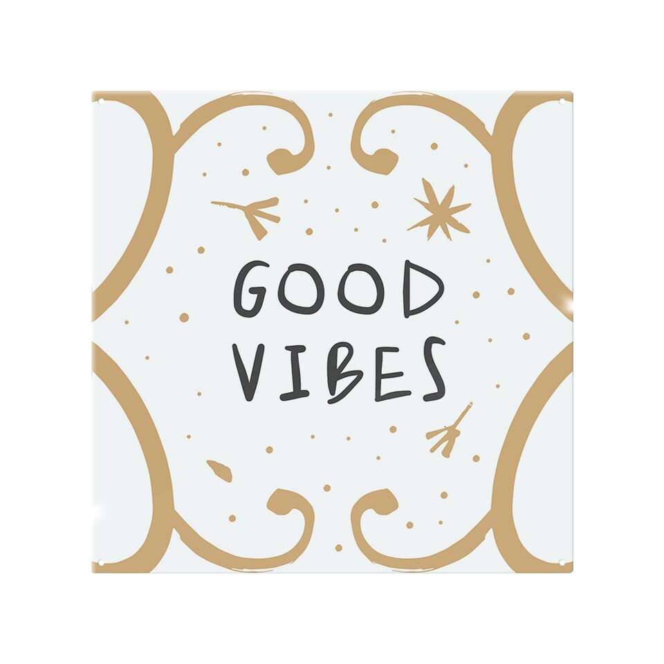 image 1 of Good Vibes Splash Back | White