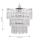 image 4 of Three Tier Acrylic Crystal Light Shade | Clear | Chrome | Medium | 1