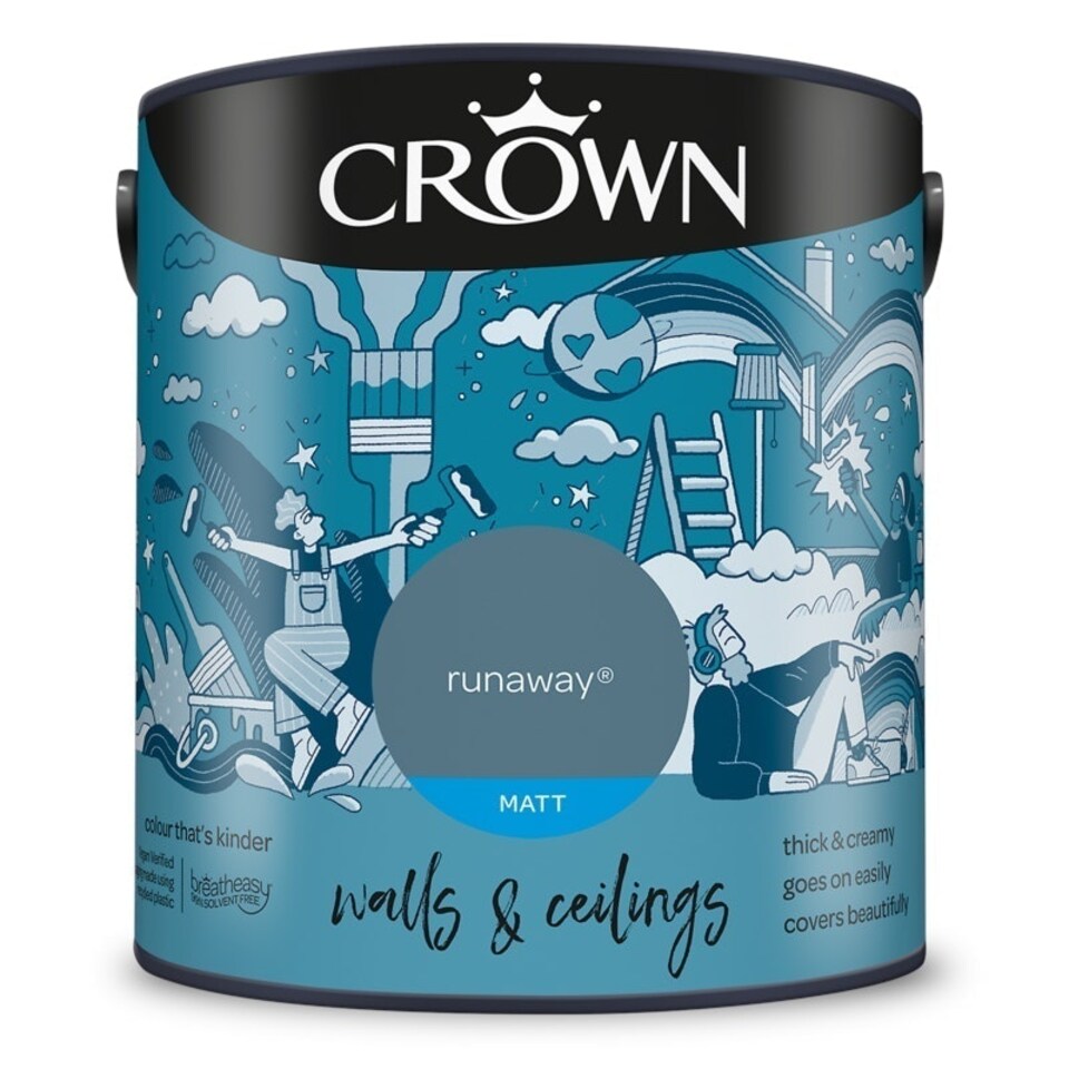 image 1 of Crown Walls & Ceilings Matt 2.5L Runaway
