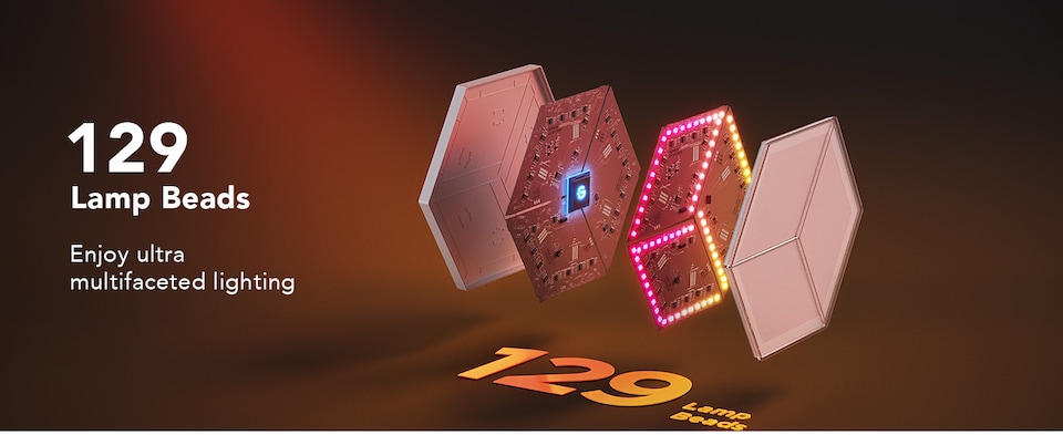 image 1 of Govee Glide Hexagon Light Panels Ultra 7Pack