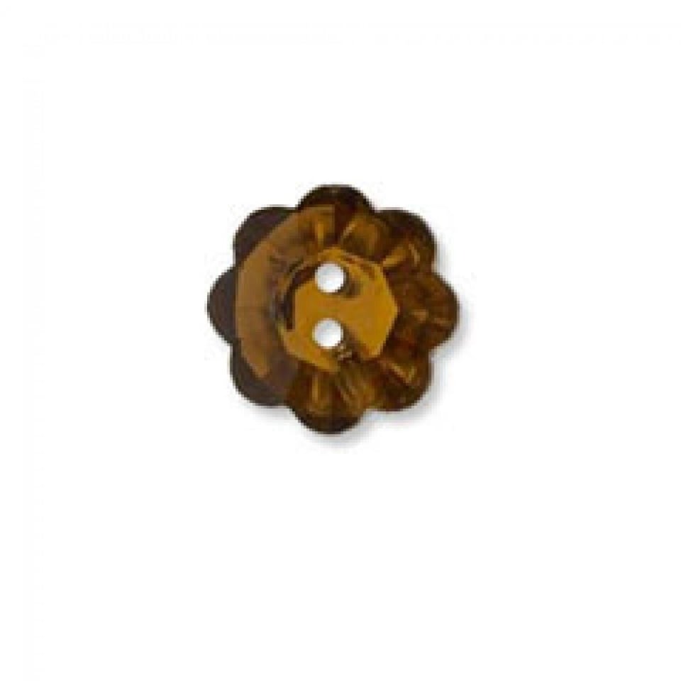 Trimits Gold 13mm Diamante Flower Buttons for Dressmaking - each