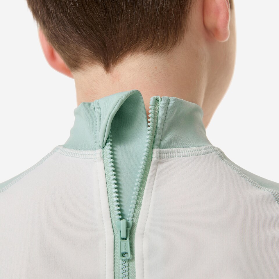 image 1 of Decathlon Baby/Kids’ Long-Sleeve UV-Protection Swimming Suit Blue Print
