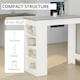 image 4 of HOMCOM Bar Table, Dining Table with 4-Tier Storage Shelf for Breakfast Bar, Kitchen, Dining Room, Living Room, Grey
