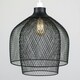 image 2 of ValueLights Sigmund Black Ceiling Pendant Shade and B22 Pear LED 4W Warm White 2700K Bulb Black