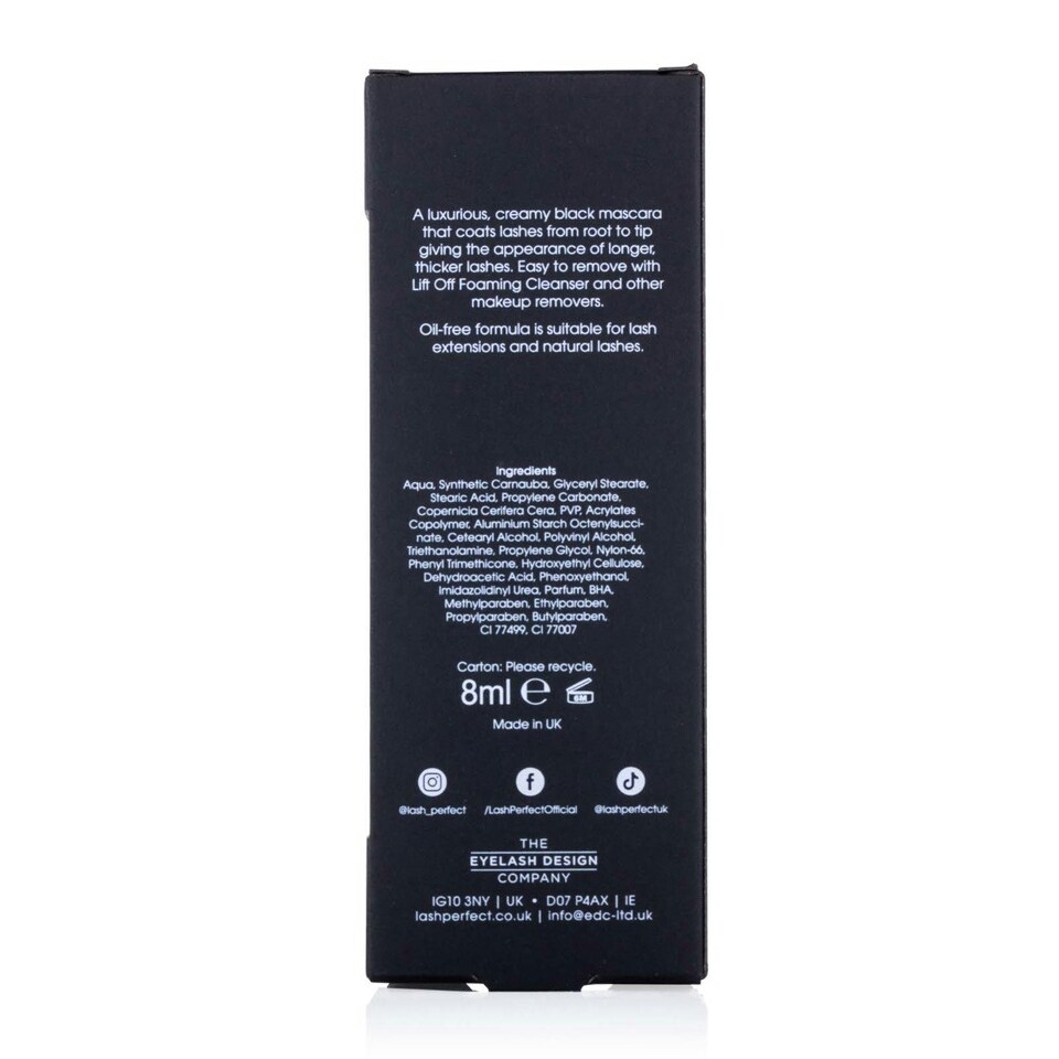 image 1 of Black Mascara - luxury mascara for natural lashes & lash extensions | Black | 1