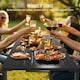 image 5 of Outsunny 3 Pieces Outdoor Dining Set Metal Picnic Table Bench Patio Garden