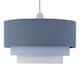 image 9 of Gabi - Blue Ombre Linen 3 Tier Ceiling Light Shade | Blue | Medium | 1