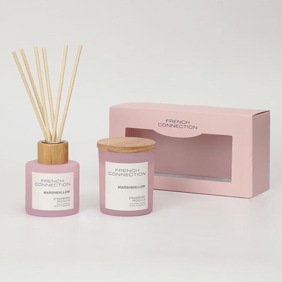 image 1 of French Connection Pastel Collection Marshmallow Diffuser 100ml + Candle 130g