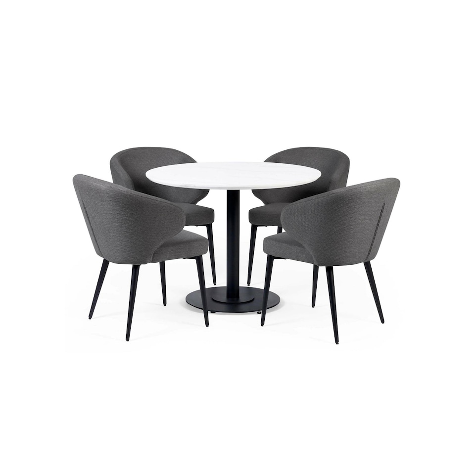 image 1 of Luca 100cm Round Dining Table White