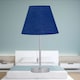 image 5 of Set of 2 Chrome Touch Operated Table Lamps with Navy Blue Shades
