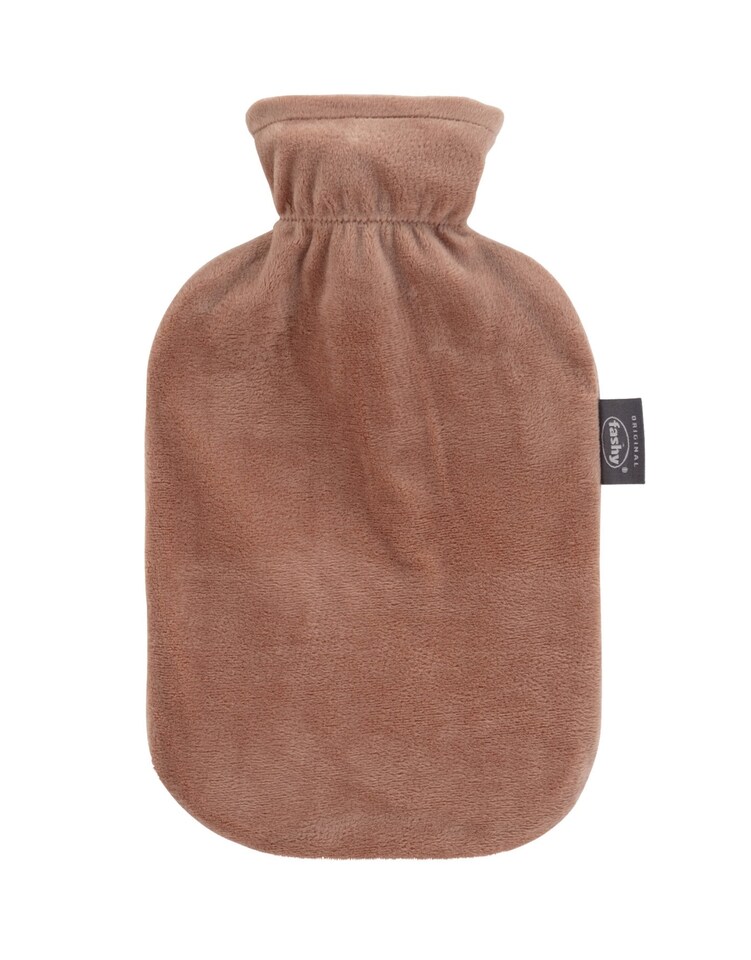 Fashy 2 Litre Hot Water Bottle with Plush Cover