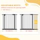 image 3 of PawHut Adjustable Safety Gate w/ 1 Extensions and Four Adjustable Screws, Black