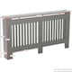image 3 of Vida Designs Chelsea Radiator Cover Painted MDF Slatted Cabinet, Grey, 152cm