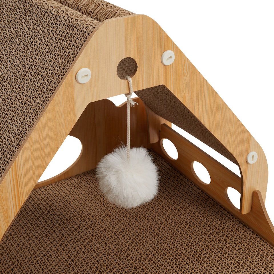 image 1 of Living and Home Cat Scratching Board Cat Bed with Toy Ball