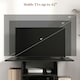 image 6 of HOMCOM Modern TV Cabinet Stand Storage Shelves Table Mobile Black
