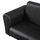 image 9 of HOMCOM Kids Twin Sofa 2 Seater Toddler Chair Double Seat Armchair w Footstool | Black | One Size