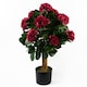 image 1 of 75cm Artificial Pink Bush Hydrangea Plant Potted
